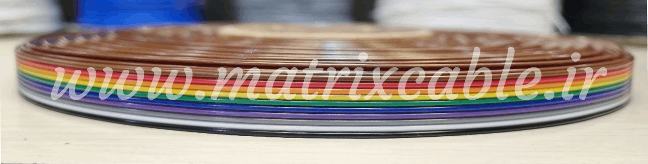 16 سیم فلت 16 رشته رنگی