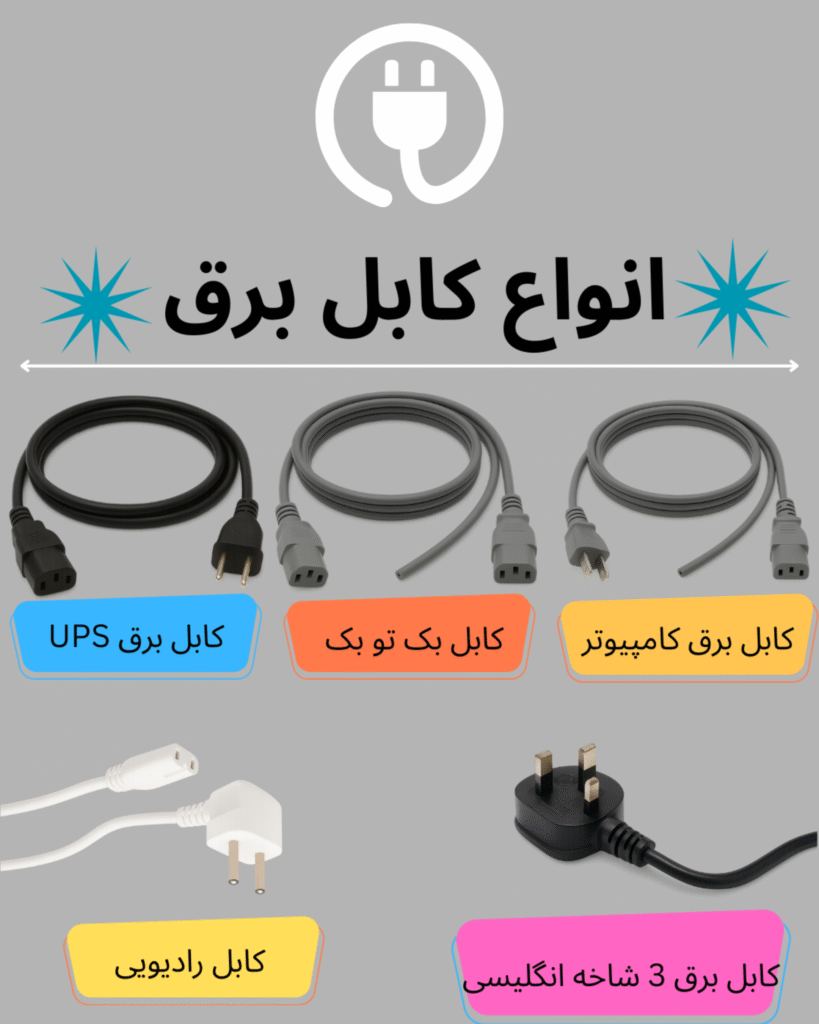 انواع کابل پاور